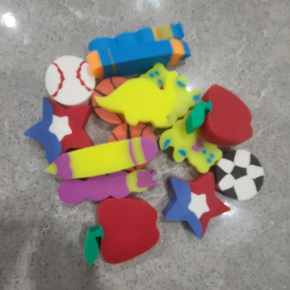 108 Colorful Classroom Incentive Erasers